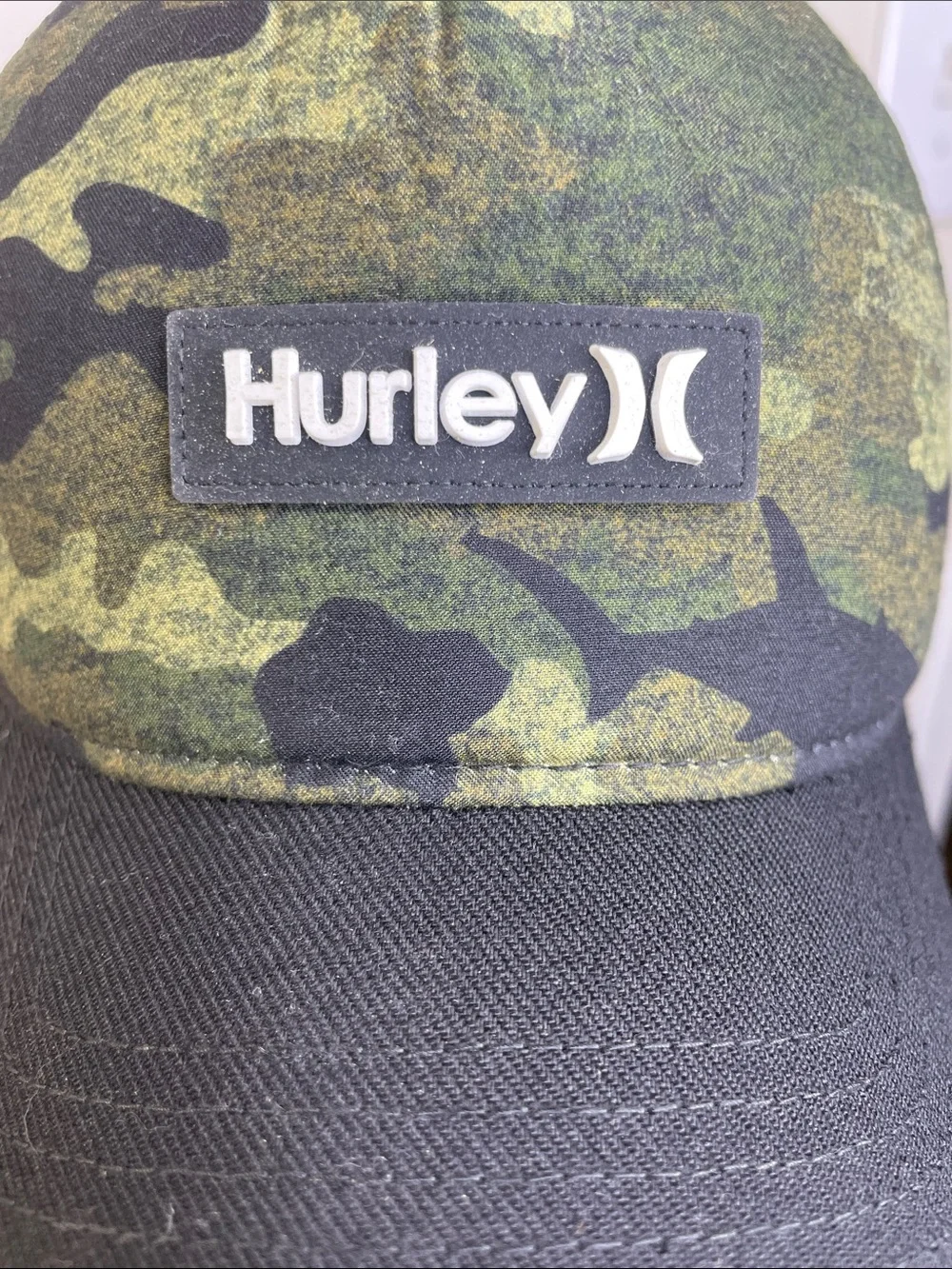 Hurley Camo Green and Black Kids Hat